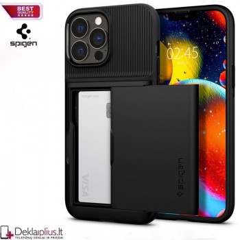 Spigen Slim Armor Cs dėklas - juodas (telefonui Apple Iphone 13 Pro) Spigen Slim Armor Cs dėklas - juodas (telefonui Apple Iphone 13 Pro)